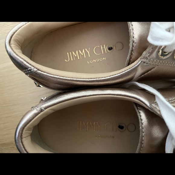 Jimmy Choo running shoes, size 35.5. These are gold in colour. - Picture 6 of 11